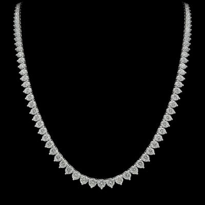 TENNIS NECKLACE 14KW EFG VS2 CVD DIA 9.72CTS