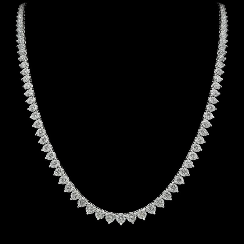 TENNIS NECKLACE 14KW EFG VS2 CVD DIA 9.72CTS