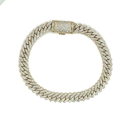 CUBAN BRACELET 14KY FG VS2 CVD DIA 4.88CTS