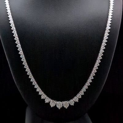 (0.34CTS) RIVIERA NECKLACE 14KW DEF VS2 DIA 8.13CTS