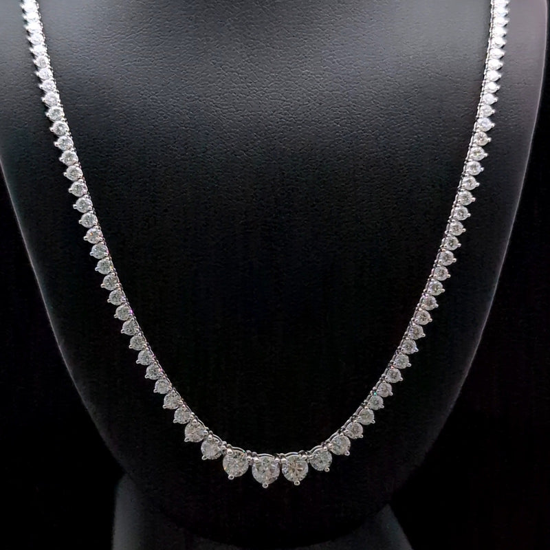(0.34CTS) RIVIERA NECKLACE 14KW DEF VS2 DIA 8.13CTS