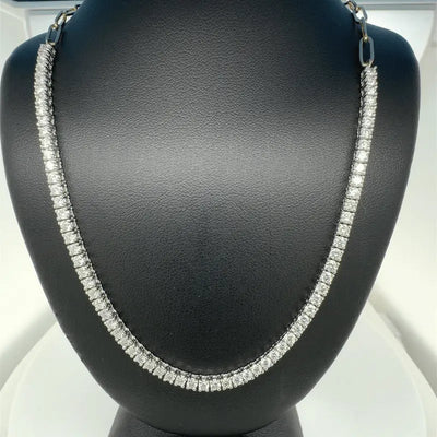 PAPER CLIP NECKLACE 14KW/Y FG VS2 CVD DIA 3.47CTS