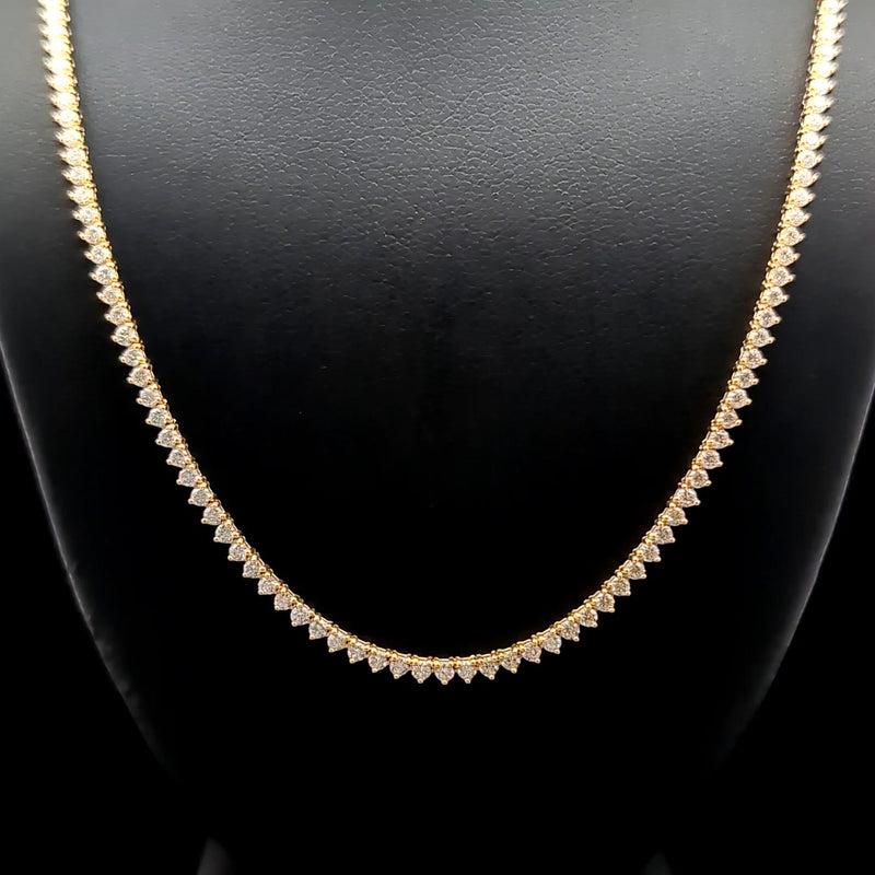 TENNIS NECKLACE 14KY EF VS2 HPHT DIA 4.23CTS