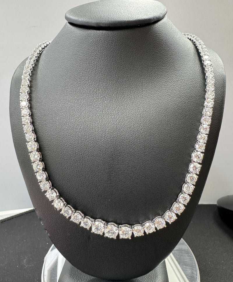 (0.70CTS) RIVIERA NECKLACE 14KW EF VS2 HPHT DIA 17.37CTS