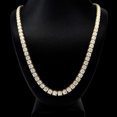 TENNIS NECKLACE 14KY DEF VS2 HPHT DIA 25.62CTS