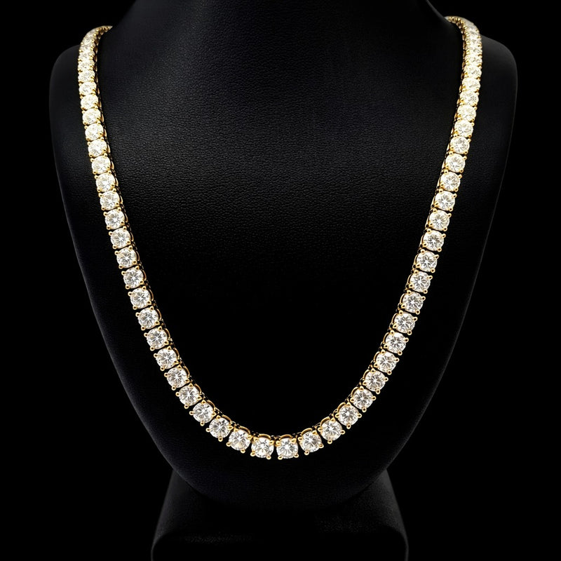 TENNIS NECKLACE 14KY DEF VS2 HPHT DIA 25.62CTS