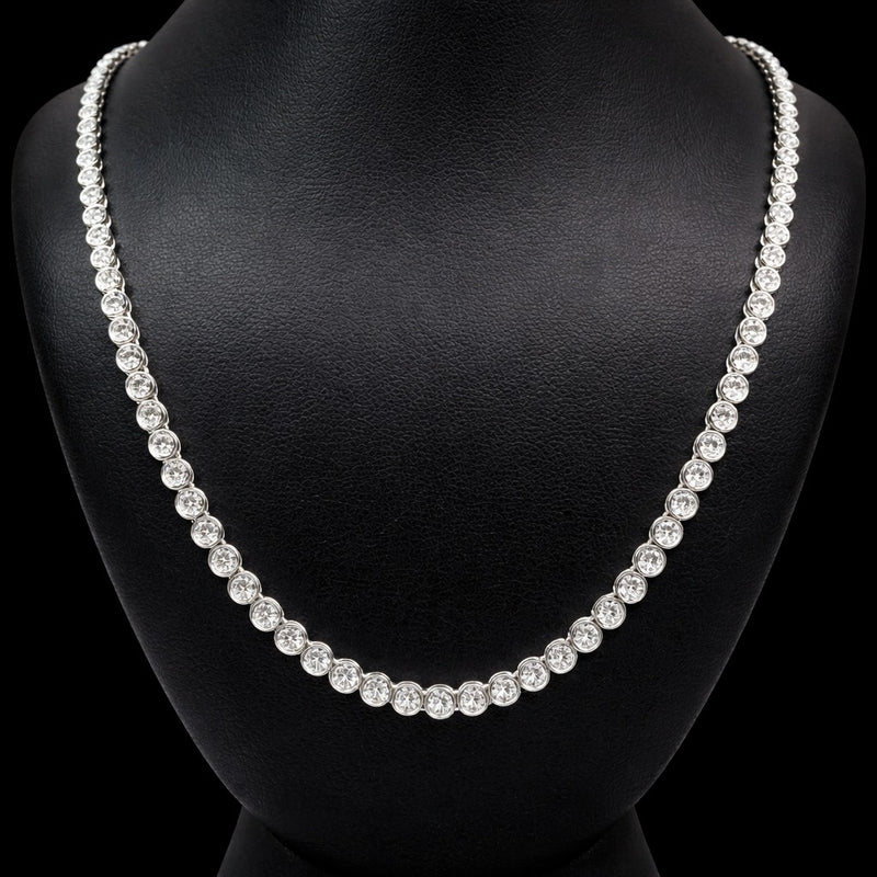 TENNIS NECKLACE 14KW EFG VS2 CVD DIA 5.39CTS