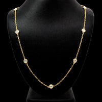 DIAMOND BY THE YARD NECKLACE 14KY DEF VS2 HPHT DIA 1.22CTS
