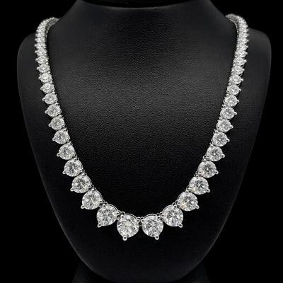 (1.50CT) RIVIERA NECKLACE 14KW DEF VS2 HPHT DIA 26.60CTS
