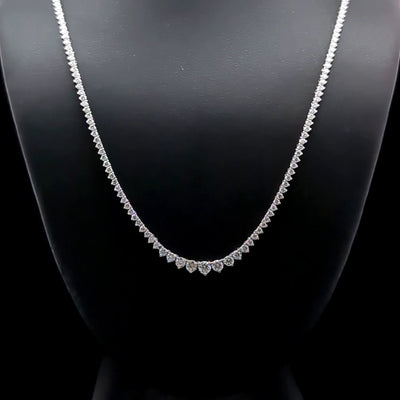 (0.08CTS) RIVIERA NECKLACE 14KW FG VS2 CVD DIA 3.19CTS