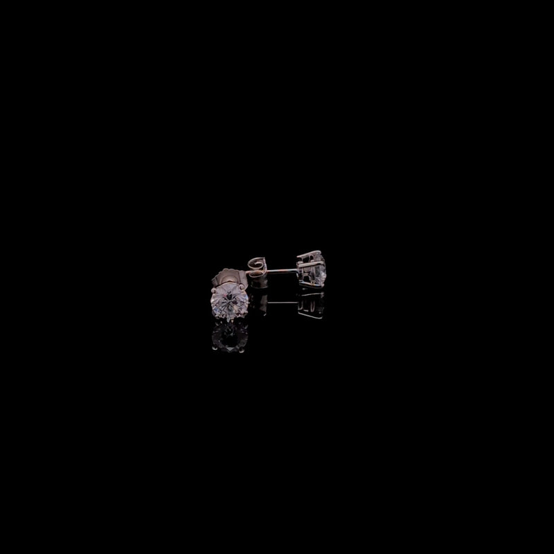 BASKET STUD EARRINGS 14KW DE VS2 HPHT DIA 1.18CTS