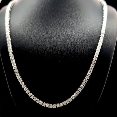 TENNIS NECKLACE 14KW FG VS2 CVD DIA 7.19CTS