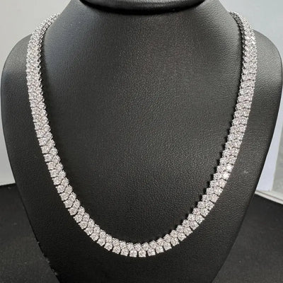 2 ROW NECKLACE 14KW EF VS2 HPHT DIA 15.37CTS
