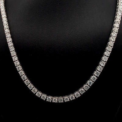 TENNIS NECKLACES 14KW EF VS2 HPHT DIA 10CTS