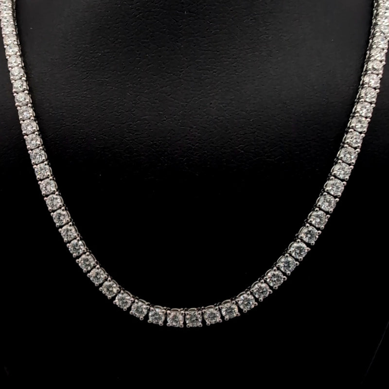 TENNIS NECKLACES 14KW EF VS2 HPHT DIA 10CTS