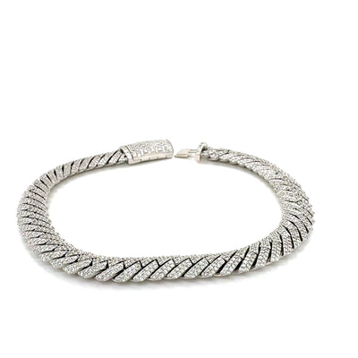 CUBAN BRACELET 14KW FG VS2 CVD DIA 5.57CTS