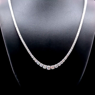 (0.18CTS) RIVIERA NECKLACE 14KW EF VS2 HPHT DIA 4.82CTS