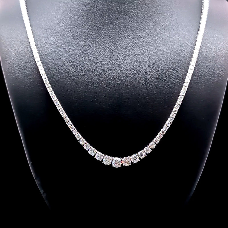 (0.18CTS) RIVIERA NECKLACE 14KW EF VS2 HPHT DIA 4.82CTS