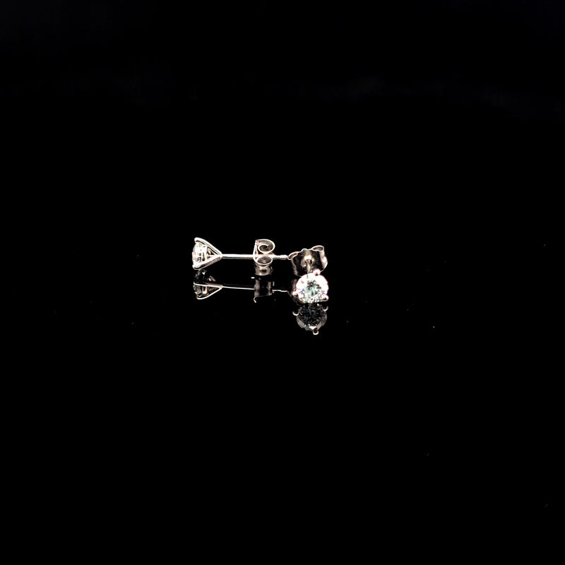 MARTINI STUD EARRINGS 14KW DE VS2 HPHT DIA 0.56CTS