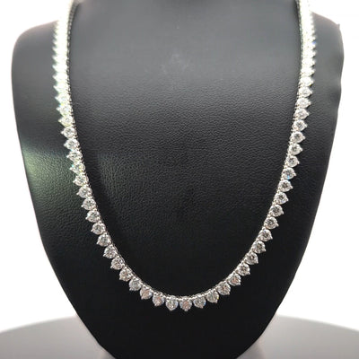 TENNIS NECKLACE 14KW FG VS2 CVD DIA 14.32CTS