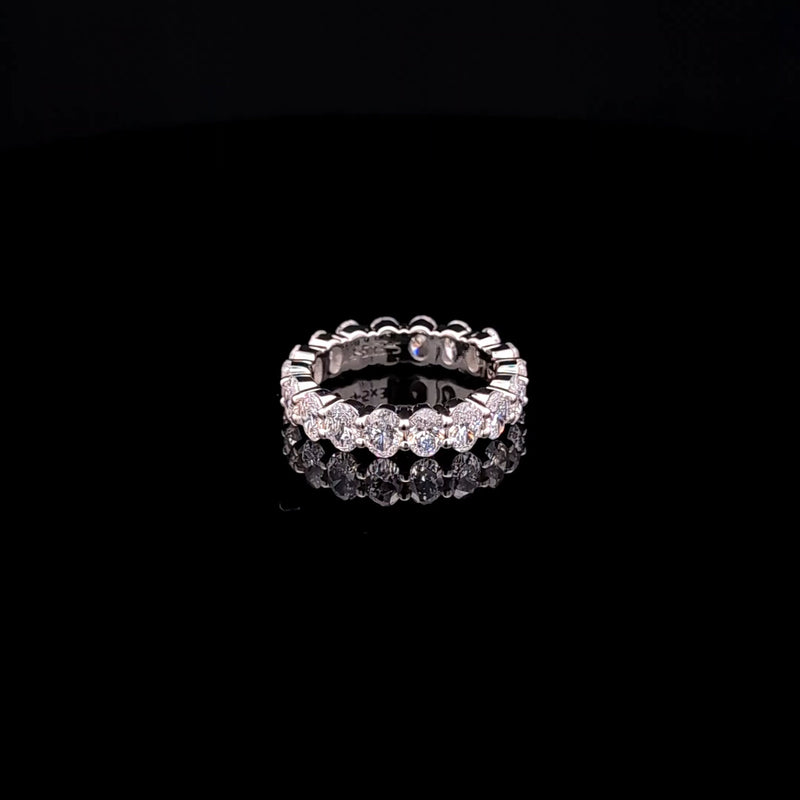 OVAL ETERNITY RING 14KW EF VS1 HPHT DIA 3.53 CTS