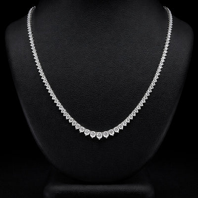 (0.08CT) RIVIERA NECKLACE 14KW DEF VS2 HPHT DIA 3.43CTS