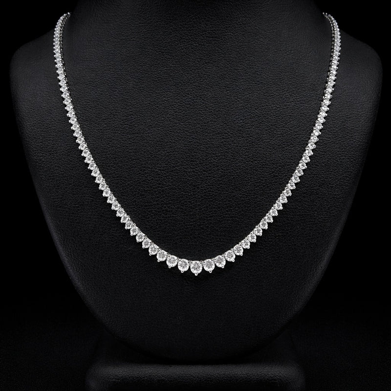 (0.08CT) RIVIERA NECKLACE 14KW DEF VS2 HPHT DIA 3.43CTS