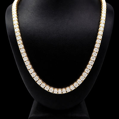TENNIS NECKLACE 14KY DEF VS2 HPHT DIA 21.76CTS