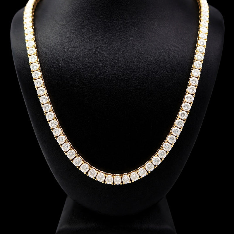 TENNIS NECKLACE 14KY DEF VS2 HPHT DIA 21.76CTS