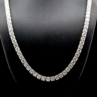TENNIS NECKLACE 14KW EF VS2 HPHT DIA 21.64CTS
