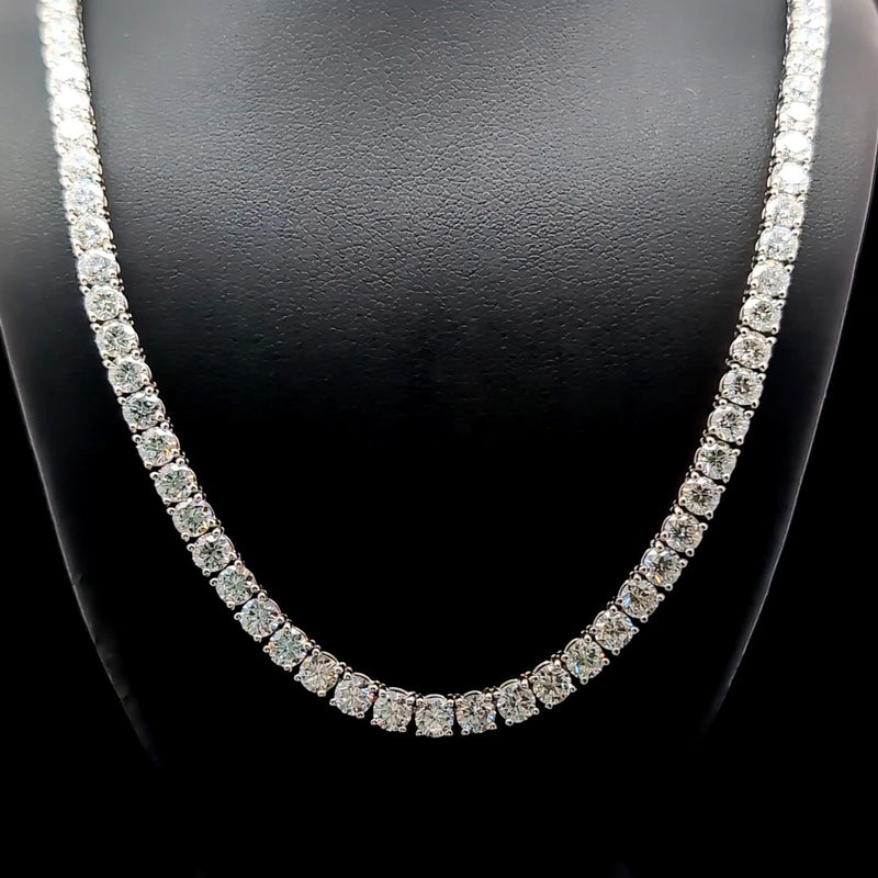 TENNIS NECKLACE 14KW EF VS2 HPHT DIA 21.64CTS