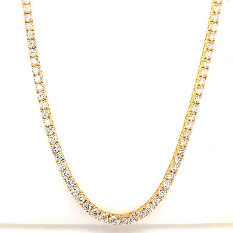 TENNIS NECKLACE 14KY FG VS2 CVD DIA 11.31CTS