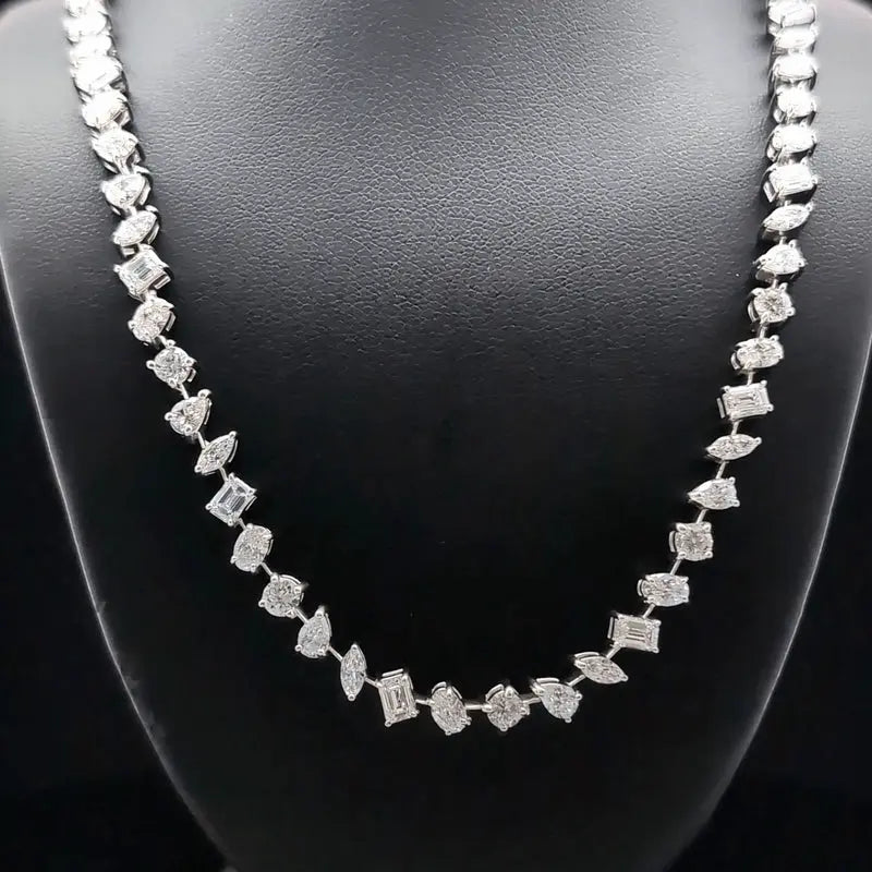 TENNIS NECKLACE 14KW EF VS1 HPHT DIA 14.61CTS