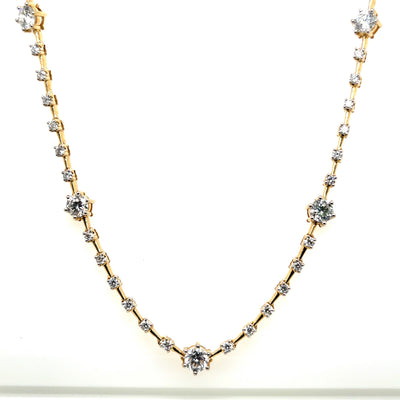 FANCY NECKLACE 18KY EF VS2 HPHT DIA 4.4CTS