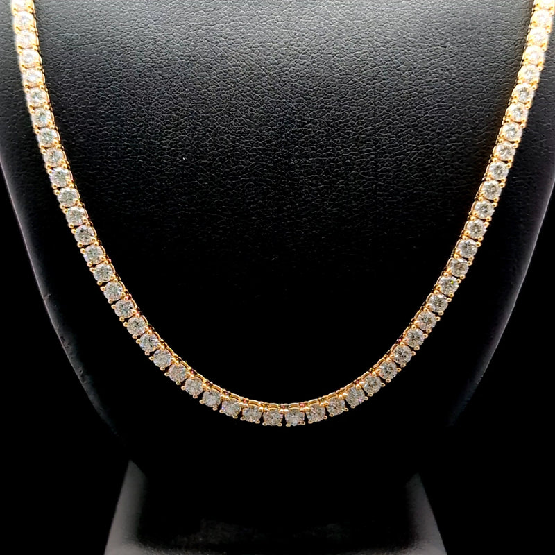 TENNIS NECKLACES 14KY EF VS2 HPHT DIA 11.45CTS