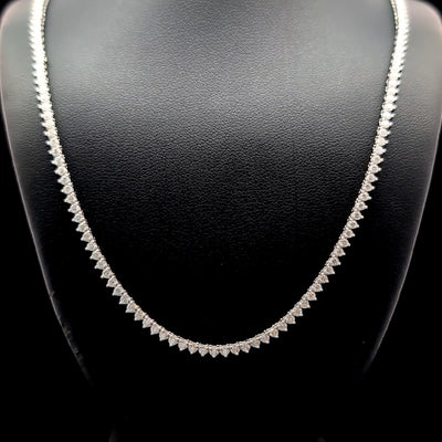 TENNIS NECKLACE 14KW FG VS2 CVD DIA 3.71CTS