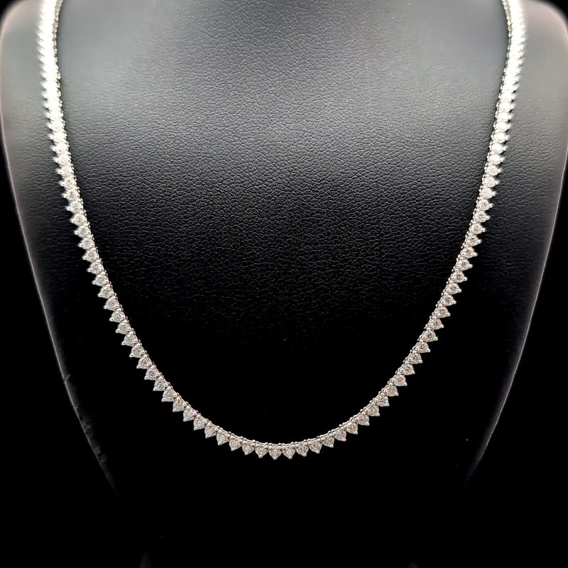 TENNIS NECKLACE 14KW FG VS2 CVD DIA 3.71CTS