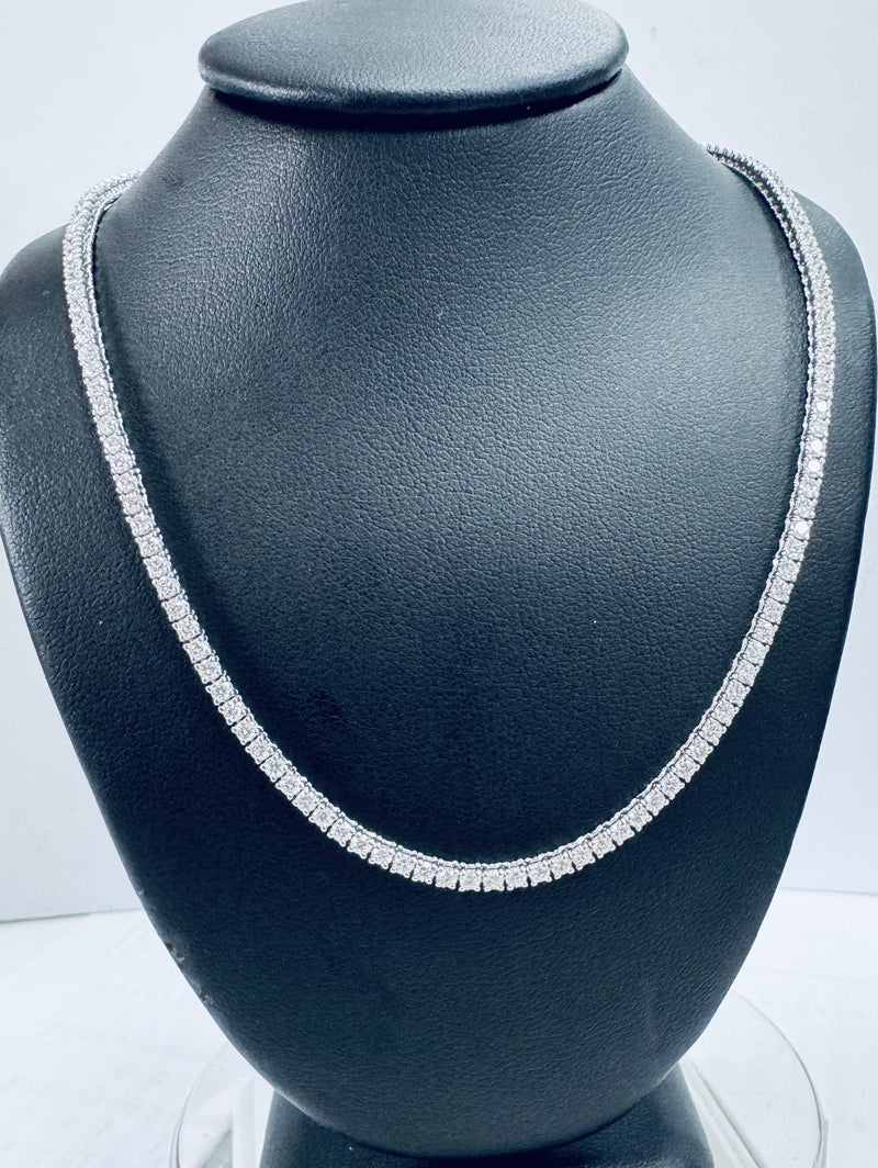 TENNIS NECKLACE 14KW FG VS2 CVD DIA 6.3CTS