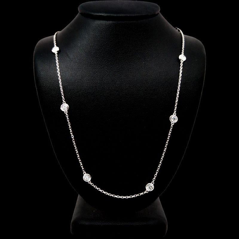 DIAMOND BY THE YARD NECKLACE 14KW DEF VS2 HPHT DIA 1.19CTS