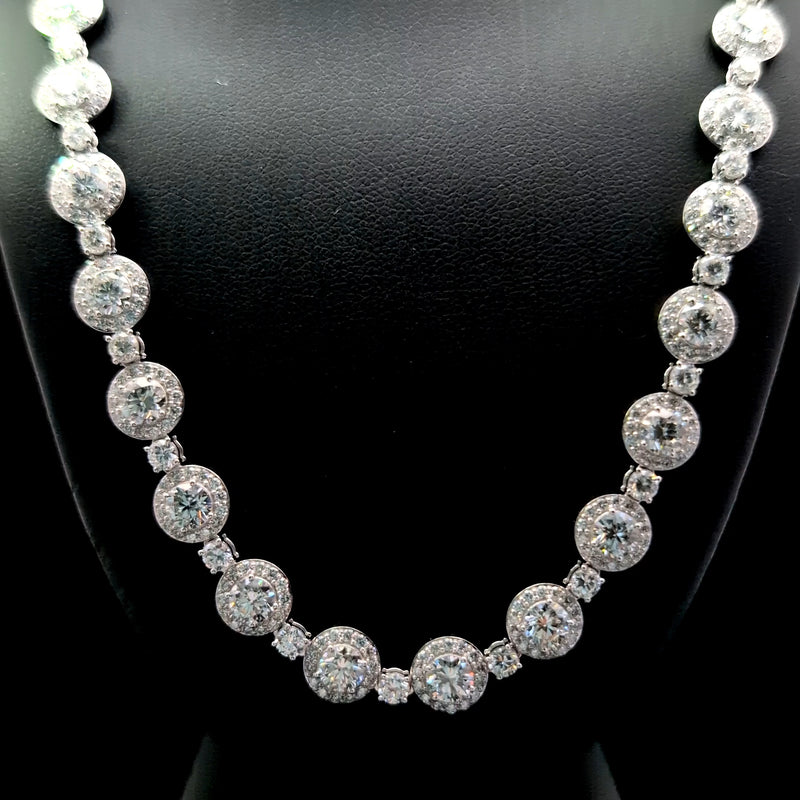FANCY NECKLACES 14KW FG VS1 CVD DIA 30.57CTS