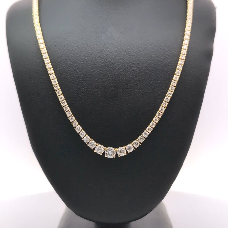 (0.30CT) RIVIERA NECKLACE 14KY EF VS2 HPHT DIA 7.37CTS