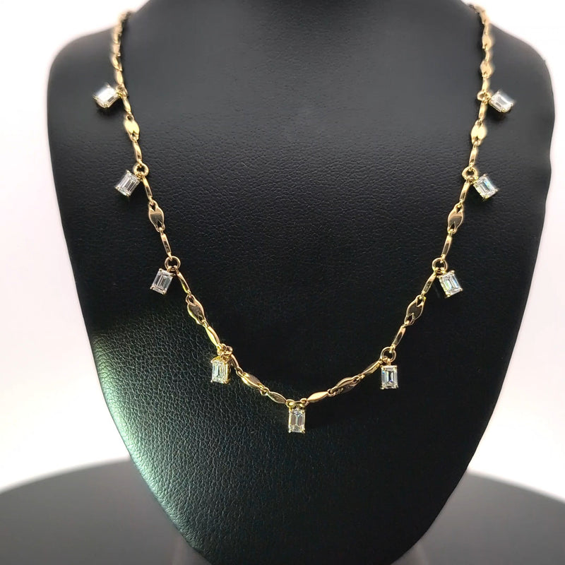 FANCY NECKLACE 14KY FG VS1 CVD DIA 1.59CTS