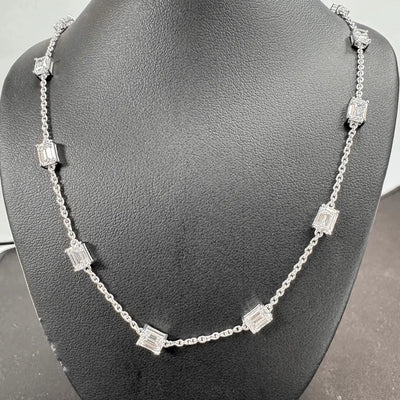 DIAMOND BY THE YARD NECKLACE 14KW EF VS1 HPHT DIA 6.1CTS