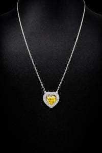 (0.66CT) IGI HEART HALO PENDANT 14KW/Y FG VS2 CVD DIA 0.27GRM