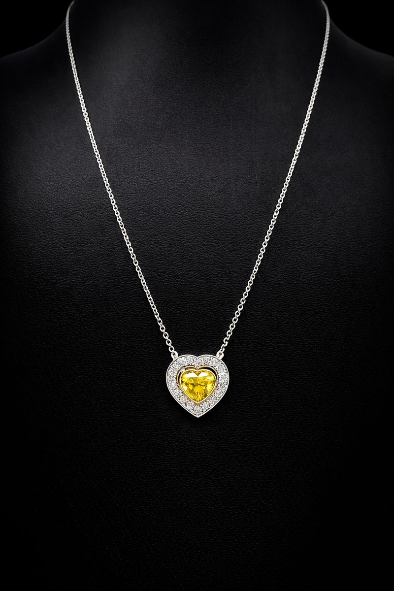 (0.66CT) IGI HEART HALO PENDANT 14KW/Y FG VS2 CVD DIA 0.27GRM