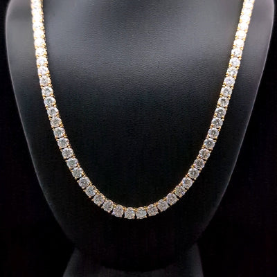 TENNIS NECKLACE 14KY FG VS2 CVD DIA 24.61CTS