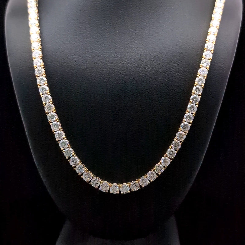 TENNIS NECKLACE 14KY FG VS2 CVD DIA 24.61CTS