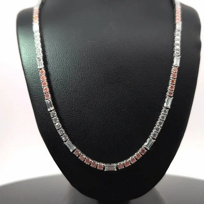 TENNIS NECKLACE 14KW FG VS2 CVD DIA 10.89CTS