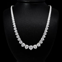 (0.82CTS) RIVIERA NECKLACE 14KW EFG VS2 CVD DIA 13.74CTS