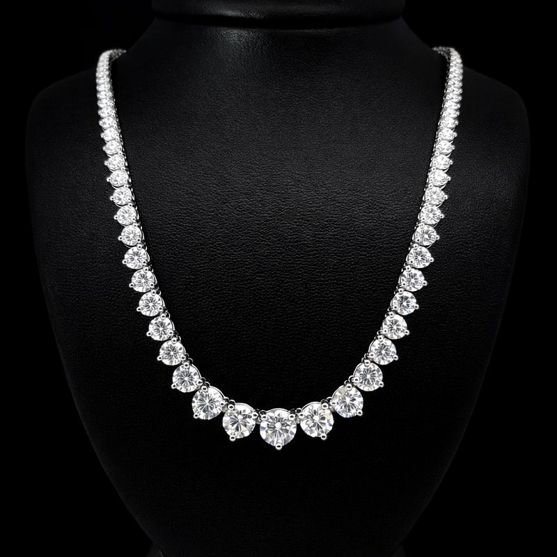 (0.82CTS) RIVIERA NECKLACE 14KW EFG VS2 CVD DIA 13.74CTS